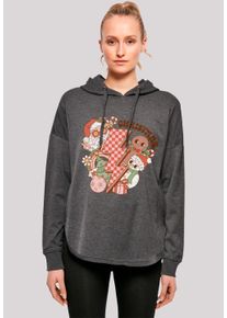 F4NT4STIC Damen Kapuzenpullover "Groovy Weihnachten Flash Cozy Vibes", grau, casual, Gr. S, Obermaterial: 100% Baumwolle, Pullover, Premium Qualität,