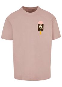 Merchcode Herren T-Shirt "Merchcode Herren Summer - Icecream Heavy Oversize Tee", rosa, casual, Gr. XL, bedruckt, 100% Baumwolle, Shirts