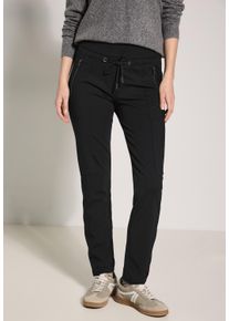 Cecil Damen Stoffhose, schwarz, casual, Gr. XXL, unifarben, Stoff, 95% Polyamid, 5% Elasthan, Hosen, Middle Waist