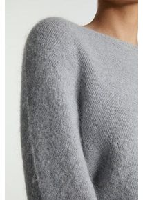 RICHROYAL Damen Rundhalspullover, grau, casual, Gr. S, Strick, Obermaterial: 52% Polyester, 30% Polyamid, 15% Alpaka, 3% Elasthan, Pullover, in