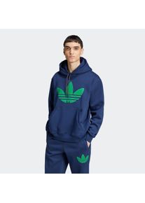 Herren Kapuzensweatshirt "HOODED SWEAT", blau, sportlich, Gr. S, adidas originals, Obermaterial: 70% Baumwolle, 30% Polyester, Sweatshirts