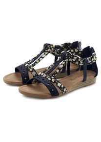 Lascana Damen Sandale "Sommerschuh", Gr. 40, schwarz, Obermaterial: 50% Lederimitat, 50% Textilmaterial. Futter: 100% Lederimitat. Decksohle: 100%