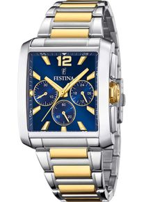 Festina Herren Chronograph, silber, Armbanduhren, Armbanduhr, Quarzuhr, Herrenuhr, Stoppfunktion, Edelstahlarmband