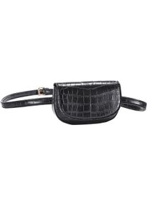 Lascana Damen Bauchtasche "Gürteltasche", schwarz, Lederimitat, animal-print, unifarben, clean, Strukturmuster, geprägtes Muster, Taschen, in