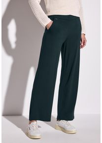 Street One Damen Stoffhose, grün, casual, Gr. 38, unifarben, Stoff, 95% Viskose, 5% Elasthan, Hosen, im Loose Fit