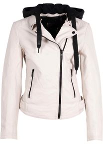 Mauritius Damen Lederjacke "2Wrinko SF", weiß, modisch, Gr. XXXL, unifarben, Obermaterial: 100% Schafsleder. Futter: 100% Baumwolle. Ärmelfutter:
