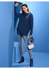 Heine Damen Strickpullover "Pullover", blau, Gr. 40, unifarben, 75% Polyacryl, 15% Wolle, 10% Polyamid, Pullover