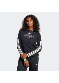 Damen Langarmshirt "W TIRO Q1 GK LS"schwarz, true pink, weiß, sportlich, Gr. M, adidas Sportswear, Obermaterial: 100% Polyester, Shirts