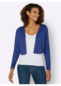 Casual Looks Damen Shirtjacke "Shirtbolero", blau, Gr. 40, unifarben, 50% Baumwolle, 50% Modal, Shirts