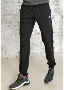 Kangaroos Herren Sweathose, Gr. 44, schwarz, Sweatware, Obermaterial: 60% Baumwolle, 40% Polyester, unifarben, Basic, Hosen, Jogginghose mit kleiner
