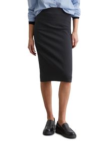 Marc O'Polo MARC O'POLO Damen Jerseyrock "aus Interlock-Qualität", blau, casual, Gr. 44, unifarben, Obermaterial: 78% Baumwolle, 18% Polyester, 4% Elasthan;