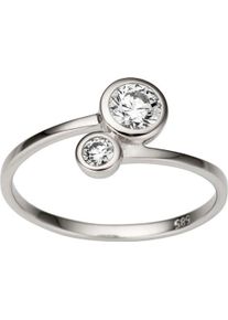 Firetti Damen Fingerring "Schmuck Geschenk Gold 333 Damenring Goldring Kreis rund", 18, Weißgold 333, 1,7mm, weiß, Weißgold 333, Fingerringe, mit