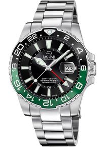 Jaguar Herren Quarzuhr "Executive Ceramic GMT", silber, Armbanduhren, Armbanduhr, Herrenuhr, Saphirglas, Swiss Made, bis 20 bar wasserdicht