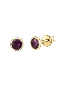 Vivance Damen Paar Ohrstecker "585/- Gelbgold Amethyst", ONE-SIZE, Gold, gelb, Gold, Ohrringe