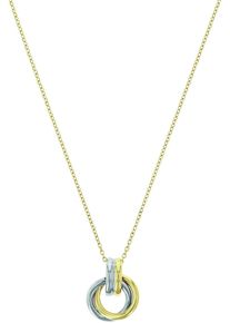 Amor Damen Kette mit Anhänger "Kreis, 2039983", Edelstahl, L: 45cm B: 1,3mm, gelb, Edelstahl, B:1,3mm, Halsketten