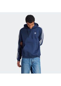 Herren Kapuzensweatshirt "3-STRIPES HOODY", blau, sportlich, Gr. S, adidas originals, Obermaterial: 70% Baumwolle, 30% Polyester, Sweatshirts