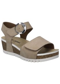 Josef Seibel Damen Keilsandalette "Quinn 16", Gr. 39, beige, Leder, modisch, Schuhe, Plateausandale, Keilsandale mit Klettverschluss