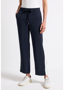 Street One Damen Jogger Pants, blau, casual, Gr. 38, unifarben, Stoff, 100% Viskose, Hosen, Middle Waist