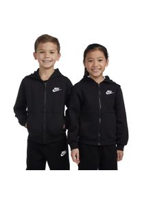 Nike Sportswear Kinder Kapuzensweatjacke, schwarz, sportlich, Gr. 98, unifarben, Jersey, Obermaterial: 60% Baumwolle, 40% Polyester, Sweatjacken, für