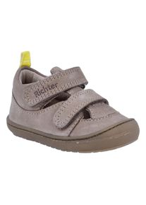 Richter Kinder Lauflernschuh "Maxi WMS: mittel", Gr. 20crepe, Nubukleder, klassisch, Schuhe, Sandale mit farblichem Fersenloop, Größenschablone zum