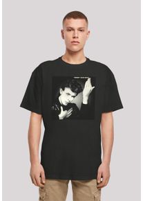 F4NT4STIC Herren T-Shirt "David Bowie Rock Music Band Heroes Album Cover", schwarz, casual, Gr. L, Obermaterial: 100% Baumwolle, Shirts, Print