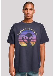 F4NT4STIC Herren T-Shirt "Alien Peace Sunset", blau, casual, Gr. XXXL, Obermaterial: 100% Baumwolle, Shirts, Premium Qualität