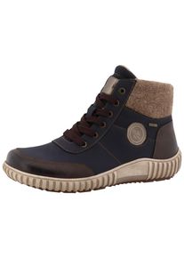 Romika Damen Winterboots, Gr. 39, braun, Lederimitat, Textil, kontrastfarbene Details, casual, Schuhe, Keilabsatz,Outdoorboots,Schnürboots mit