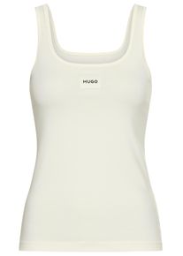 HUGO UNDERWEAR Damen Trägertop "VEST RED LABEL", Gr. XL, beige, Jersey, Obermaterial: 93% Baumwolle, 7% Elasthan, casual, Tops, mit rotem