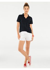 Heine Damen Poloshirt "Poloshirt", schwarz, Gr. 36, unifarben, 95% Baumwolle, 5% Elasthan, Shirts