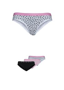 Fila Damen Slip "WOMAN BRIEF", Gr. Sschwarz, rosa, weiß gepunktet, Obermaterial: 95% Baumwolle, 5% Elasthan, unifarben, gepunktet, bedruckt,