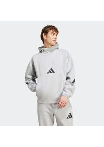 Herren Kapuzensweatshirt "M Z.N.E. HD", grau, sportlich, Gr. S, adidas Sportswear, Obermaterial: 57% Polyester, 43% Baumwolle, Sweatshirts