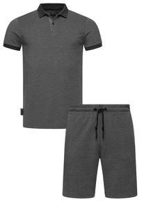 Ragwear Herren Poloshirt "Set Porpi", grau, sportlich, Gr. XXXL, Material: 50% Baumwolle, 50% Polyester, Shirts, Modisches Herren Set aus Hemd und