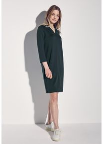 Street One Damen Midikleid, grün, casual, Gr. 46, unifarben, Stoff, 47% Polyester, 47% Viskose, 6% Elasthan, Kleider, knielang