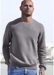 John Devin Herren Strickpullover, grau, casual, Gr. S, unifarben, Feinstrick, Obermaterial: 50% Baumwolle, 50% Polyacryl, Pullover, Pullover aus