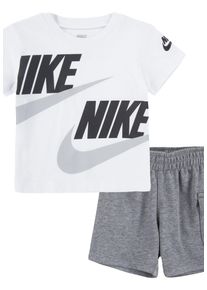 Nike Sportswear Kinder T-Shirt & Shorts "NKB B NSW HBR CARGO SHORT SET", grau, Gr. 80, Obermaterial: 60% Baumwolle, 40% Polyester, KOB Set-Artikel,