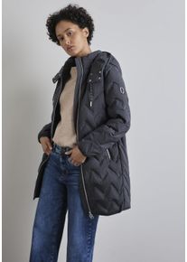 Street One Damen Steppmantel, blau, casual, Gr. 38, unifarben, Web, Obermaterial: 100% Polyester, Mäntel, mit Zick-Zack-Steppung
