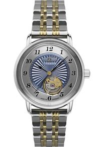 Zeppelin Damen Automatikuhr "Friedrichshafen Lady Open Heart"silberfarben, goldfarben, hellblau, Armbanduhren, Armbanduhr, Damenuhr, Made in Germany,