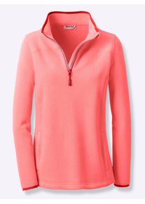 Casual Looks Damen Fleeceshirt "Fleece-Shirt", orange, Gr. 36, unifarben, 100% Polyester, Shirts