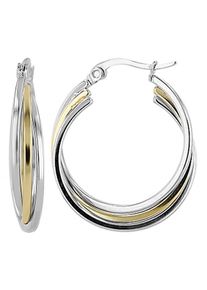 Adelia´s ADELIA ́S Damen Paar Creolen "Neuheit 2025 - Damen Creolen aus poliertem Edelstahl Ø 25 mm", Damen, Edelstahl, silber, Edelstahl, Ohrringe