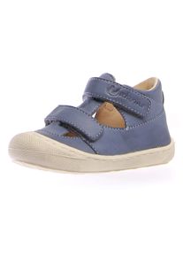 Naturino Kinder Sandale "PUFFY BONE", Gr. 20, blau, Glattleder, klassisch, Schuhe, Lauflernschuh mit Klettverschluss, Größenschablone zum Download