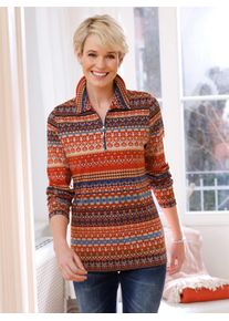 Casual Looks Damen Langarmshirt "Shirt", bunt, Gr. 40, gemustert, ethno, mehrfarbig, 50% Baumwolle, 50% Modal, Shirts