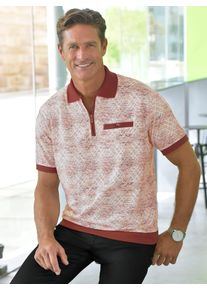 Marco Donati Herren Poloshirt "Kurzarm-Poloshirt", orange, Gr. 44, gemustert, mehrfarbig, 100% Baumwolle, Kragen und Ärmelabschluss:95% Baumwolle, 5%