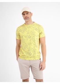 Lerros Herren T-Shirt "Lerros T-Shirt mit Stretchanteil", gelb, Gr. S, 95% Baumwolle, 5% Elasthan, Shirts