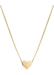 Damen Kette mit Anhänger "Schmuck Geschenk Edelstahl Herz, LJ-0331 LJ-0332 LJ-0333 LJ-0617", Edelstahl, L: 40cm B: 2mm, gold, Liebeskind Berlin,