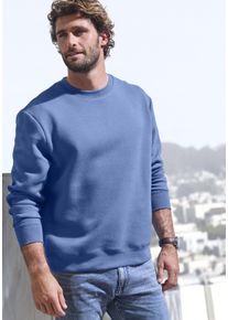 John Devin Herren Sweatshirt, blau, casual, Gr. S, unifarben, Sweatware, Obermaterial: 52% Baumwolle, 47% Polyester, 1% Elasthan, Sweatshirts,