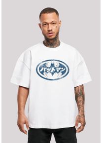 F4NT4STIC Herren T-Shirt "DC Comics Batman Japanese Logo White", weiß, casual, Gr. S, Obermaterial: 100% Baumwolle, Shirts, Print