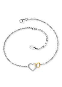 Engelsrufer Fußkette "Herzen Bicolor, ERFS-HEART-BIG", Edelstahl, gold, Edelstahl, Fußkettchen, Made in Germany