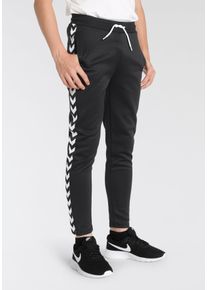 Hummel Kinder Jogginghose "HMLKICK PANTS", schwarz, sportlich, Gr. 128, Obermaterial: 50% Baumwolle, 50% Polyester, Hosen, für Kinder