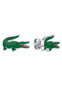 Lacoste Herren Paar Ohrstecker "ARTHOR, 2040230", Edelstahl, grün, Edelstahl, Ohrringe, mit Emaille