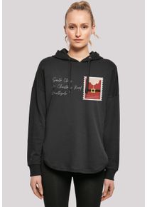F4NT4STIC Damen Kapuzenpullover "Santa Letter Weihnachten", schwarz, casual, Gr. M, Obermaterial: 100% Baumwolle, Pullover, Print